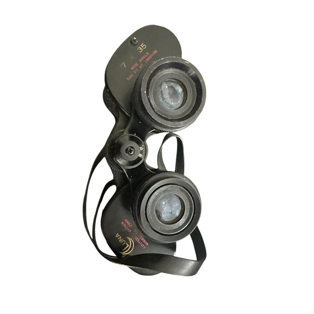 Vintage LUNA No.2712 Prism Binoculars 7 x 35 Central Focus, Hard Coated‎ - JAPAN